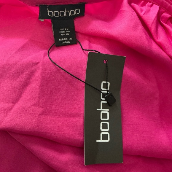 Boohoo Fuchsia Sleeveless Dress Size 16 - Picture 4 of 7